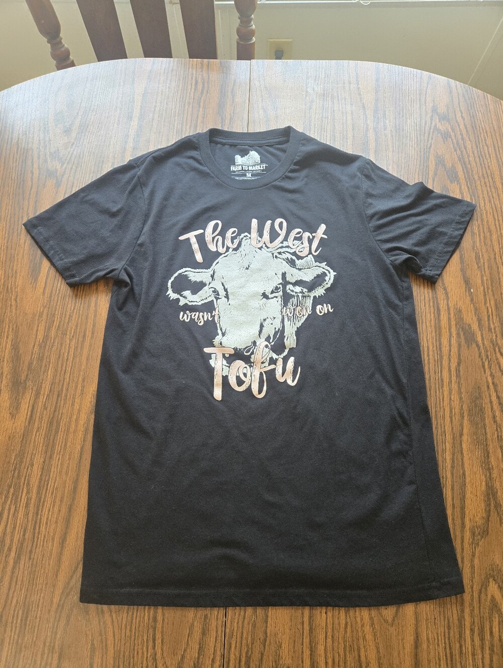 The West Wasn't Won On Tofu Women's Tshirt. Medium
